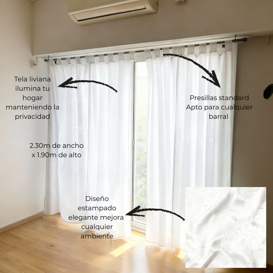 PACK 2x1 Cortinas Microfibra - Diseño Moderno