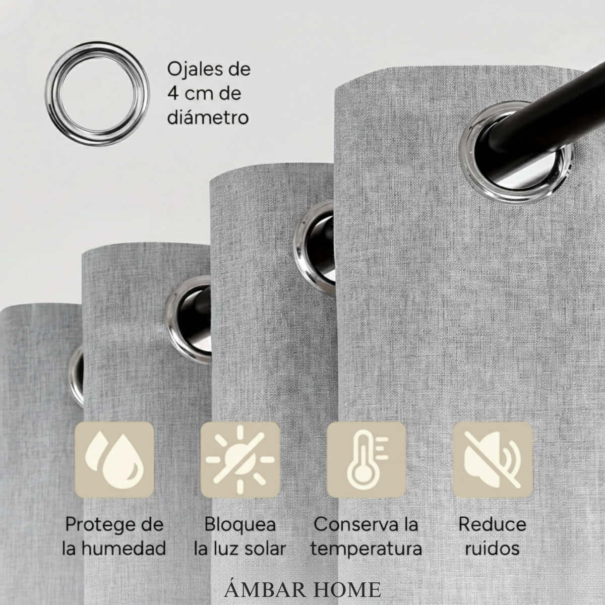 Juego De Cortina Black Out LINO