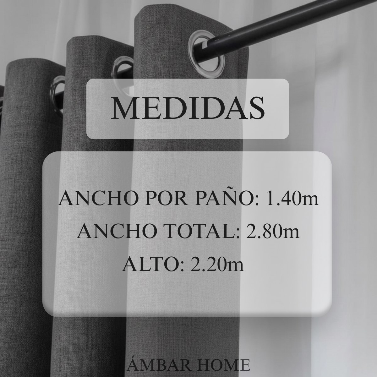 Juego De Cortina Black Out LINO